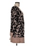 Debut 100% Viscose Animal Print Brown Cardigan Size M - photo 4