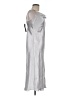 Bebe 100% Polyester Metallic Silver Cocktail Dress Size M - photo 4
