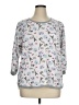 Cuddl Duds Silver 3/4 Sleeve Blouse Size XL - photo 1