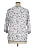 Cuddl Duds Silver 3/4 Sleeve Blouse Size XL - photo 2