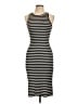 Allison Joy Stripes Gray Casual Dress Size L - photo 1
