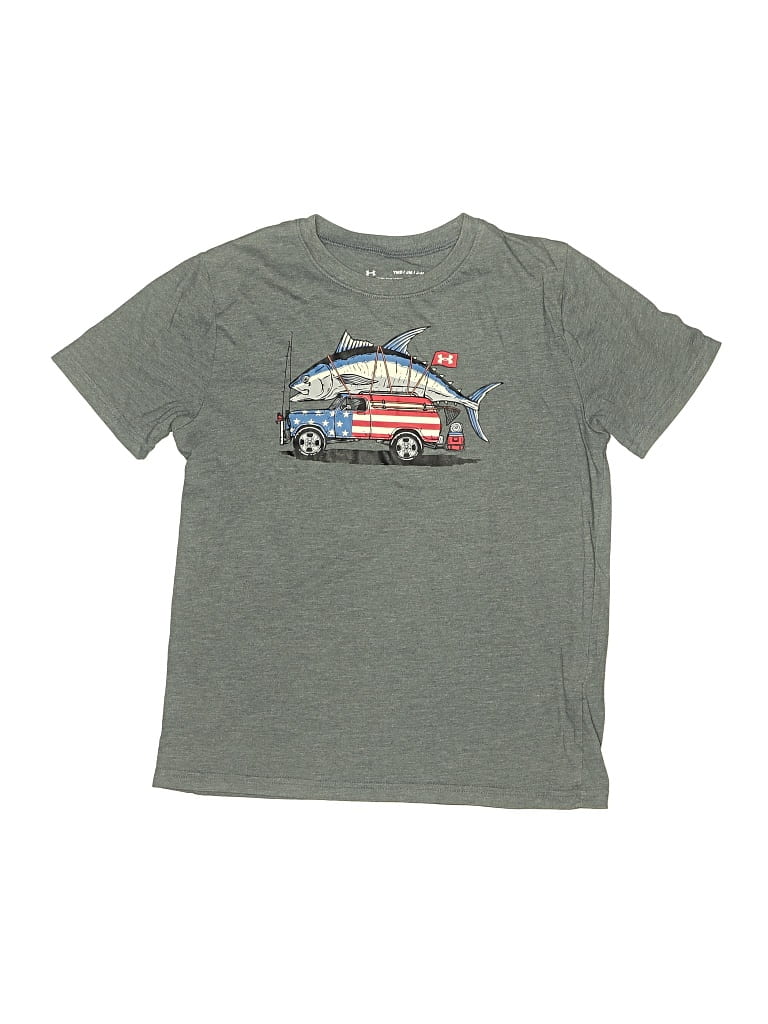 Pre-owned Under Armour Kids' Short Sleeve T-shirt In Gray