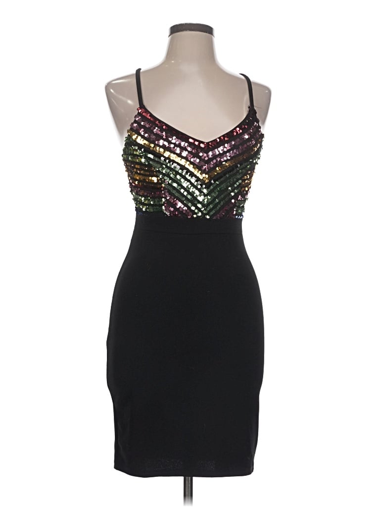 Pre-owned Almost Famous Cocktail Dress In Black