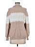 Miracle Color Block Tan Turtleneck Sweater Size S - photo 1