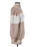 Miracle Color Block Tan Turtleneck Sweater Size S - photo 4