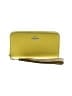Coach 100% Leather Yellow Leather Wristlet One size - photo 1