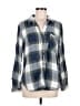 Billy T 100% Lyocell Plaid Gray Long Sleeve Button-Down Shirt Size M - photo 1