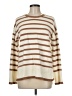 Marled Stripes Tan Pullover Sweater Size M - photo 1
