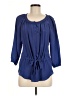 Gerard Darel Blue 3/4 Sleeve Blouse Size 6 (38) - photo 1