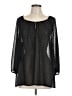 Old Navy 100% Polyester Black Long Sleeve Blouse Size XL - photo 1