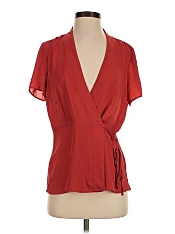 Karl Lagerfeld Paris Short Sleeve Blouse (view 1)
