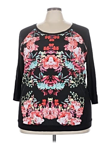 a.n.a. A New Approach 3/4 Sleeve T-Shirt (view 1)