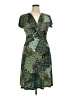 Connected Apparel Print Green Cocktail Dress Size 14 Petite - photo 1