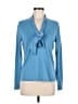 Etcetera Blue Silk Cardigan Size M - photo 1
