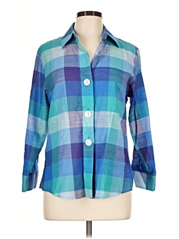Foxcroft 3/4 Sleeve Button-Down Shirt (view 1)