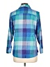 Foxcroft 100% Cotton Plaid Blue 3/4 Sleeve Button-Down Shirt Size 10 - photo 2