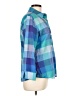 Foxcroft 100% Cotton Plaid Blue 3/4 Sleeve Button-Down Shirt Size 10 - photo 4