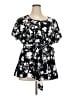 Lane Bryant Black Short Sleeve Blouse Size 22 - photo 1