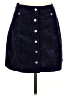 Buttons Solid Blue Casual Skirt Size L - photo 1
