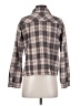 Democracy Plaid Brown 3/4 Sleeve Blouse Size XS - photo 2