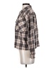 Democracy Plaid Brown 3/4 Sleeve Blouse Size XS - photo 5