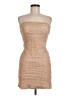 Wow Couture Metallic Tan Cocktail Dress Size M - photo 1