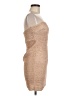 Wow Couture Metallic Tan Cocktail Dress Size M - photo 4