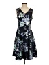Roz & Ali Floral Black Cocktail Dress Size 2 - photo 1