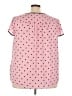 Torrid 100% Polyester Polka Dots Pink Short Sleeve Blouse Size 3X Plus (3) - photo 2