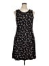 Apt. 9 Floral Black Casual Dress Size XL - photo 1