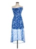 Hollister 100% Polyester Paisley Blue Cocktail Dress Size L - photo 1