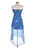 Hollister 100% Polyester Paisley Blue Cocktail Dress Size L - photo 2