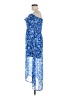 Hollister 100% Polyester Paisley Blue Cocktail Dress Size L - photo 5