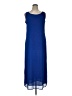 Studio 1 100% Polyester Solid Blue Casual Dress Size 14 - photo 1