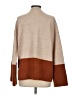 Miracle Color Block Tan Turtleneck Sweater Size S - photo 2