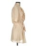 Project Alabama 100% Silk Solid Tan Ivory Short Sleeve Silk Top Size 6 - photo 4