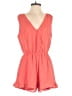 ASTR The Label 100% Polyester Solid Orange Romper Size S - photo 1