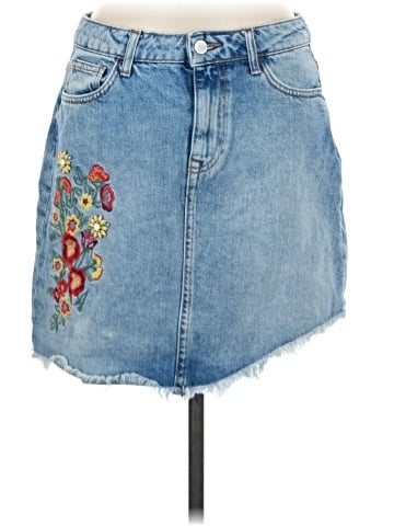 Zara Basic Denim Skirt (view 1)