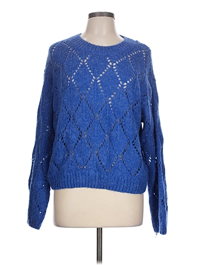 Pre-owned Moon River Pullover Sweater In Blue