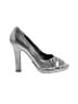 Cole Haan 100% Leather Metallic Silver Heels Size 8 - photo 1