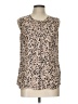 Etcetera 100% Silk Tan Sleeveless Silk Top Size 10 - photo 1