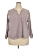 Cable & Gauge Gray Long Sleeve Blouse Size 2X - photo 1