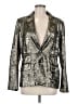 French Connection 100% Polyester Metallic Silver Blazer Size 6 - photo 1