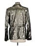 French Connection 100% Polyester Metallic Silver Blazer Size 6 - photo 2