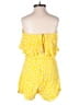 Pink Lily 100% Rayon Print Yellow Romper Size M - photo 2