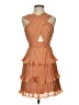 Keepsake 100% Polyester Solid Tan Cocktail Dress Size XS - photo 1