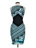 Hale Bob Graphic Teal Cocktail Dress Size M - photo 2
