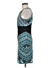 Hale Bob Graphic Teal Cocktail Dress Size M - photo 5