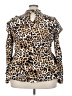 Ashley Stewart Animal Print Brown Long Sleeve Blouse Size 22 Plus - photo 2