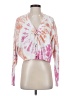 Line & Dot Tie-dye Pink Cardigan Size S - photo 1